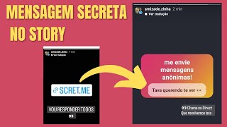 Mensagem Secreta no Story do Instagram | Responder Mensagem Secreta no Story