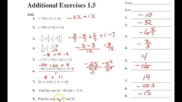 M1103 Additional Exercises 1.5