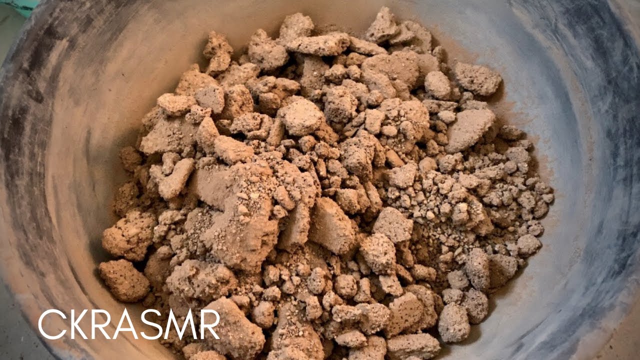 Red brick sand and sand soil crumbles 2videos water crumbling 💦