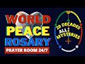 World PEACE Rosary All 20 Mysteries 🌏 Prayer Room 24/7