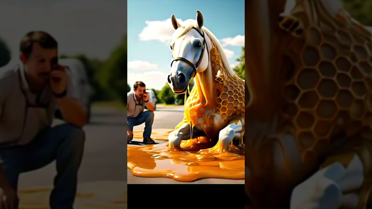 Honeycomb like attacked the horse 😭 then sevad by rescue team 