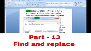 Part - 13 | Find and replace in MS Word | MS Word in Tamil