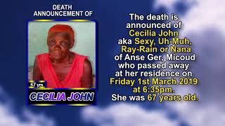 Cecilia John  short 1