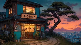 An Evening at a Hillside Inn Overlooking the City ⛩️ Japanese Lofi & Chillhop