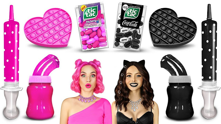 DESAFÍO DE ALIMENTOS NEGROS VS ROSAS ¡Come dulces de un color durante 24 hrs por RATATA CHALLENGE