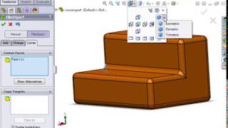 SolidWorks Part Modeling 03 Advanced Fillets   08 Corner Xpert