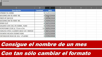 🗓 COMO OBTENER EL NOMBRE DEL MES CON CAMBIAR SÓLO EL FORMATO DE CELDA