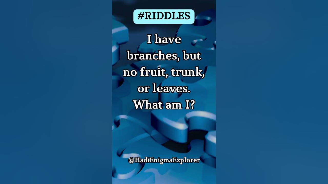 I have branches, but no fruit, trunk, or leaves What am I? 