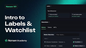 Intro to Labels & Watchlist - Nansen 101