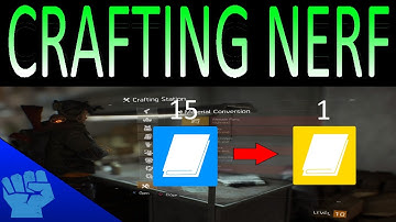 The Division Huge Crafting Nerf Incoming
