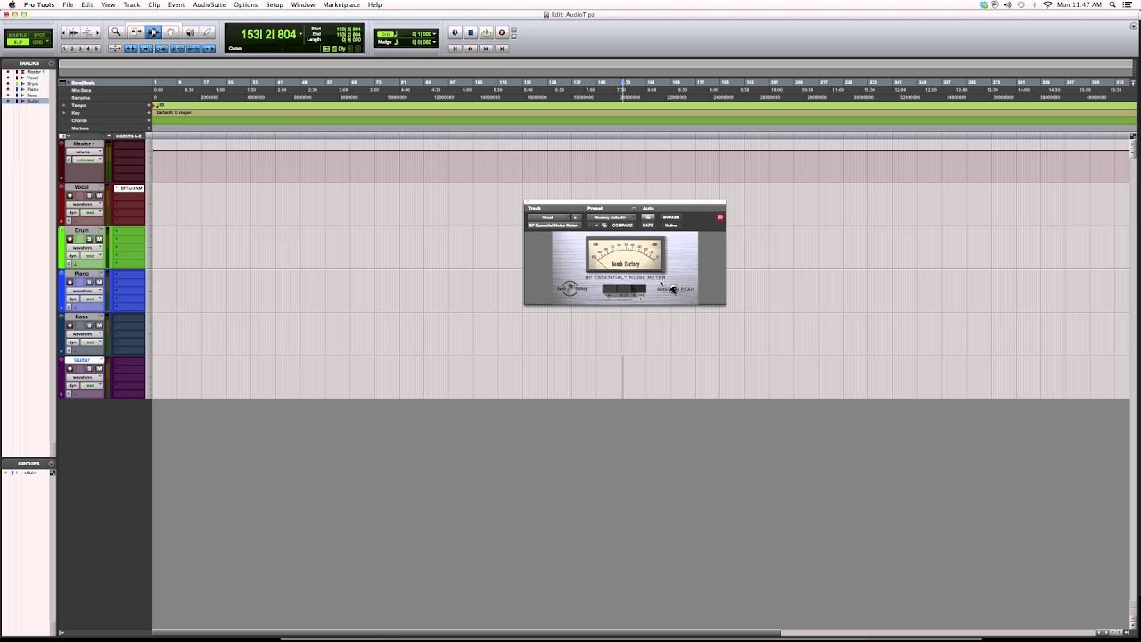 610  Overview Of The Powerful BF Noise Meter Plugin Inside Protools