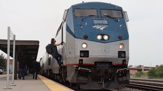 Amtrak 6 Crew Changing in Lincoln, Nebraska (07/17/2021)