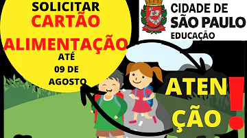 Como receber o cartão alimentação escolar?