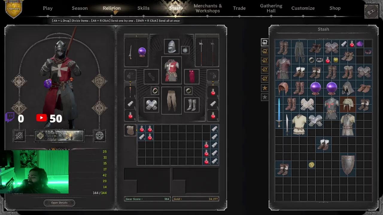 ARENA Kit is FINISHED | 75% PDR FIGHTER?! | Warlock Arena Prepping | Dark and Darker