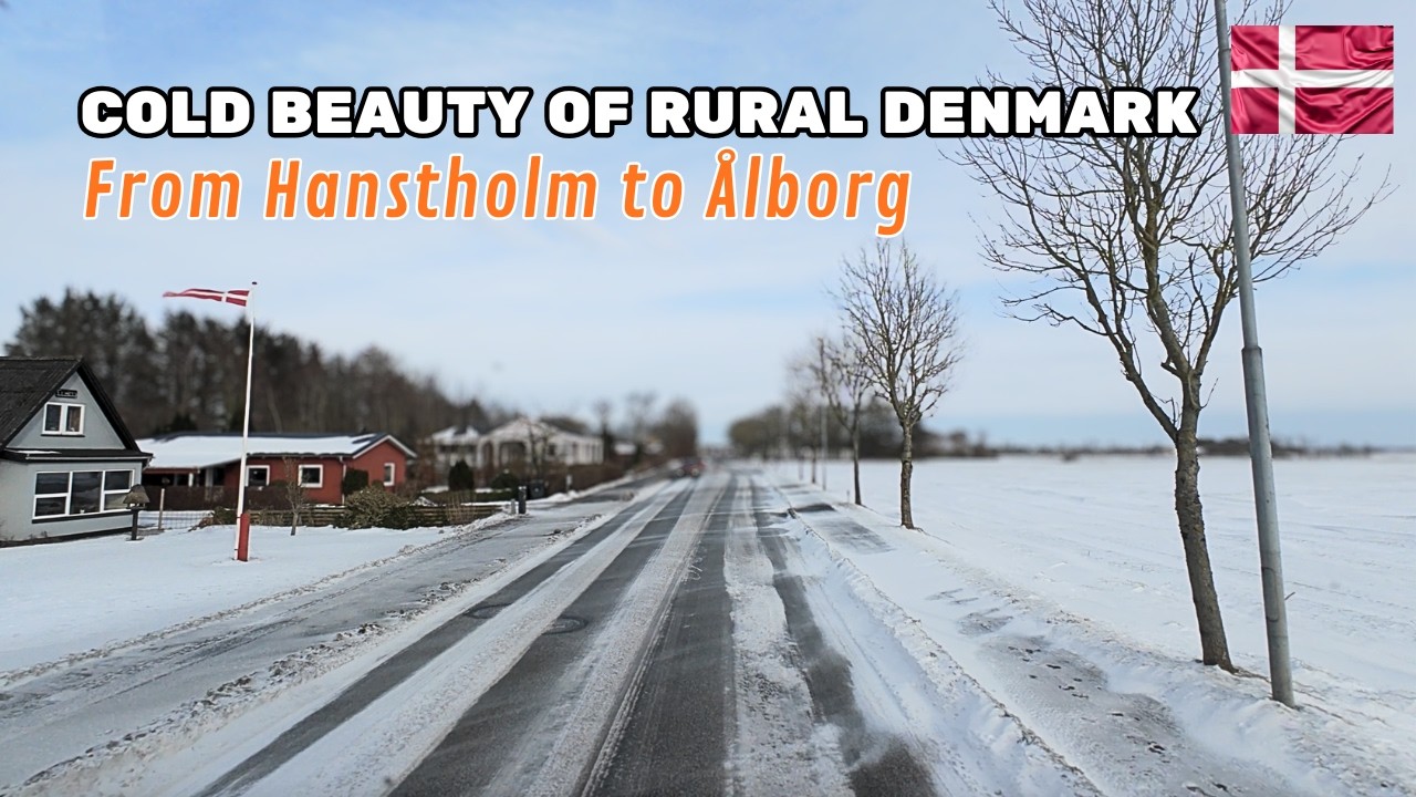 Winter Drive in Rural Denmark | 4K | From Hanstholm to Ålborg | No Music No Talking