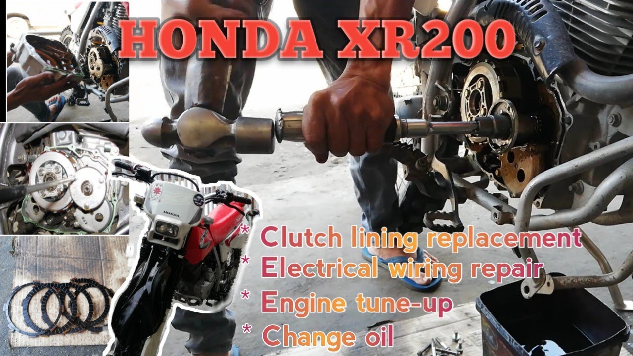 How to replace clutch lining, change oil, and engine tuneup Honda