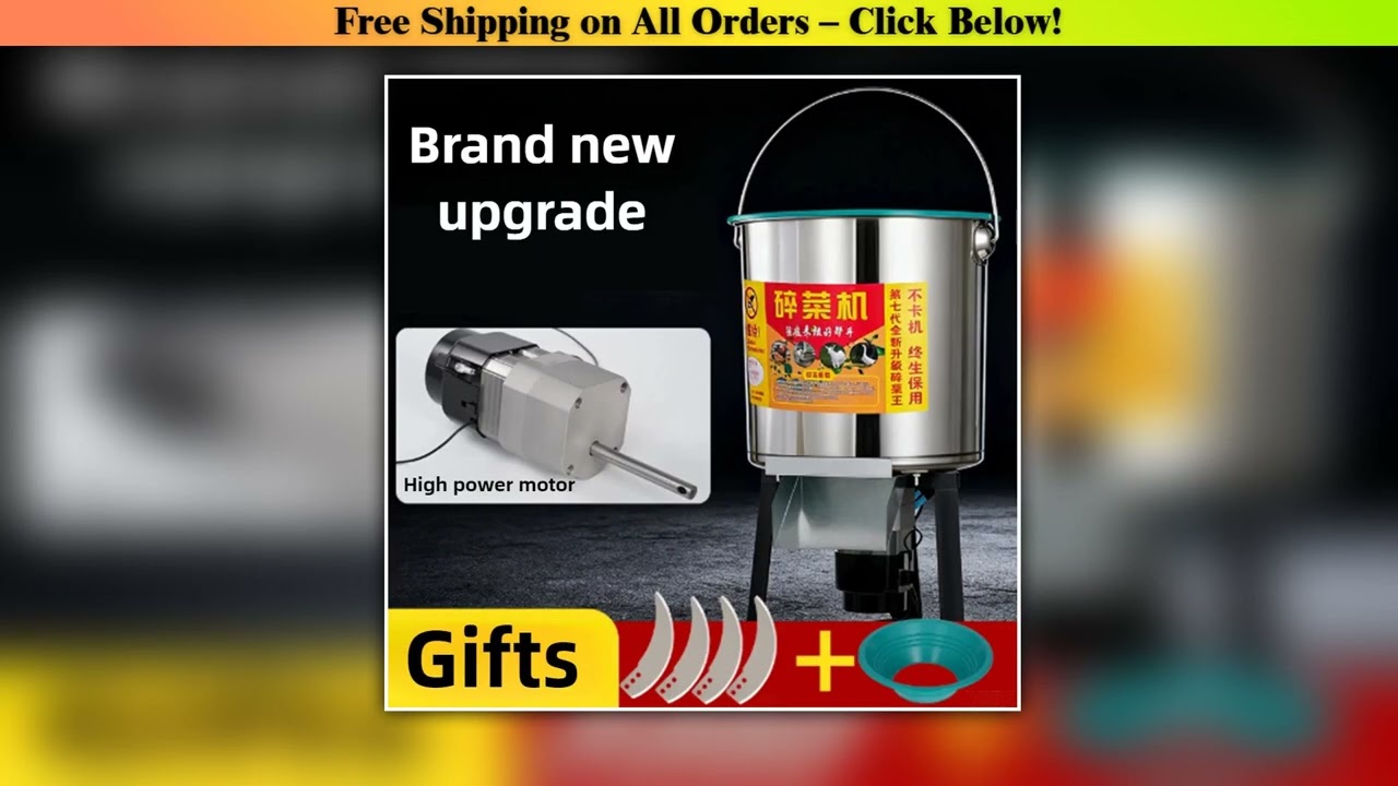 Farm Breeding Vegetable Crusher Chicken Duck Electric Stainless Steel Vegetable Crusher Feeding