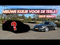 DE TESLA KRIJGT EEN NIEUWE KLEUR - PORSCHE HELAAS NIET?! *GIVE AWAY* | EmreDrives
