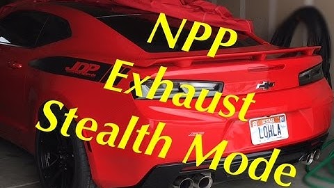 2016 Camaro SS - NPP dual mode exhaust, explanation and illustration.