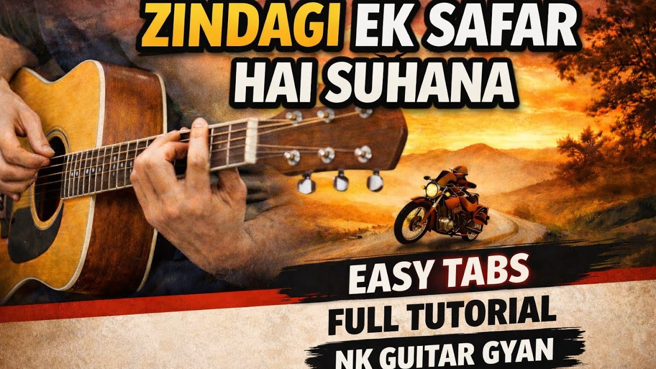 Zindagi Ek Safar Hai Suhana Guitar Tutorial #music #acousticguitar #guitartabs