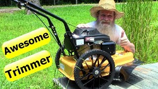 Cub Cadet ST 100 String Trimmer AWESOME Walk Behind Field Trimmer Mower