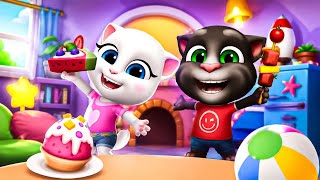 Talking Tom & Angela Cooking Challenge 🍰🍢 | Who Made the Best Food? 😂 | Gameplay screenshot 4