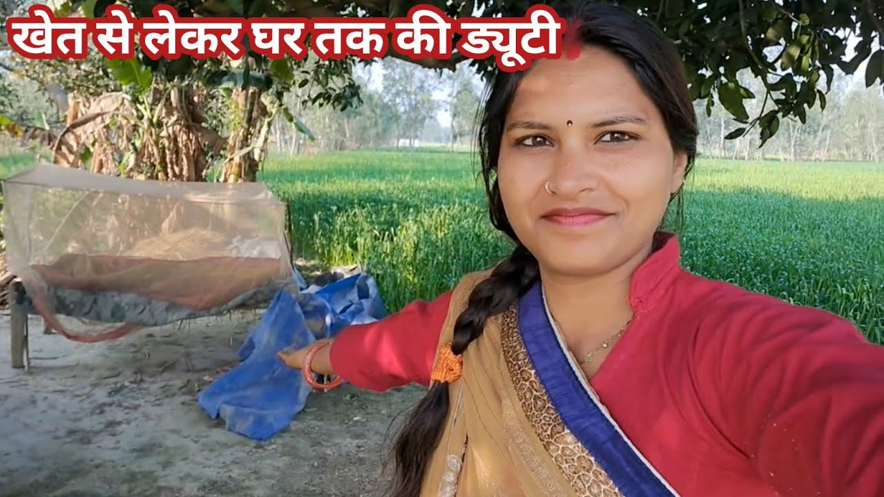 🙏 घर से लेकर खेत तक के काम कैसे संभालती हूं मैं अकेले l housewife anginat kam Kaise sambhalti Hun ll
