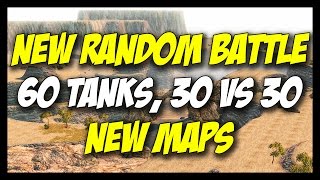 ► 60 PLAYERS RANDOM BATTLE, 30 vs 30 FRONTLINE - NEW MAPS! - World of Tanks New Battle Mode Gameplay screenshot 3