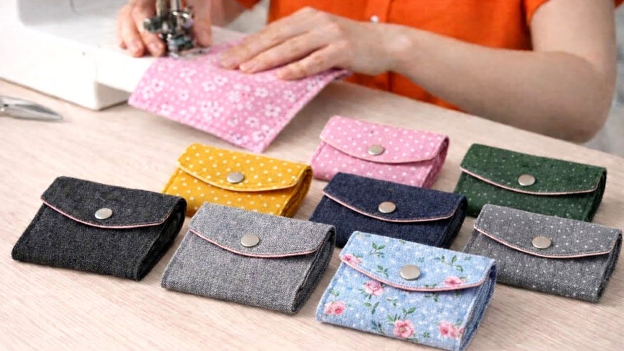 💖Don’t Throw Away Old Clothes! Easy DIY Beautiful Wallet From Scrap Fabric✂️💥