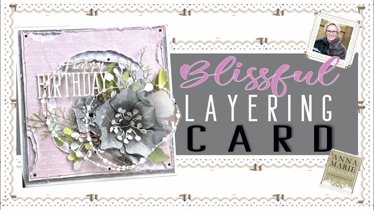 Easy 3D Blissful Layering Card #flowers #diecutting #layering - YouTube