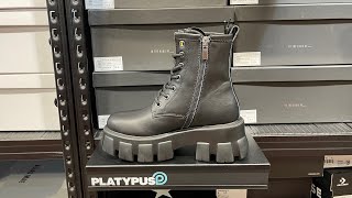 Itno Check Boot Womens Black Leather