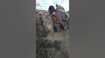 slo-mo fast climb with the trx4 lcg prototype chassis/work in progress #custom #fun #rc #rccrawler