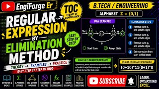 Regular expression by Elimination method |Toc|Tafl|Theory of Automata#btech#education#gate