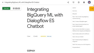 Integrating BigQuery ML with Dialogflow ES Chatbot GSP431
