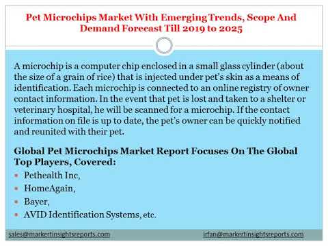 Pet Microchips Market With Emerging Trends, Scope And Demand Forecast Till 2019 to 2025