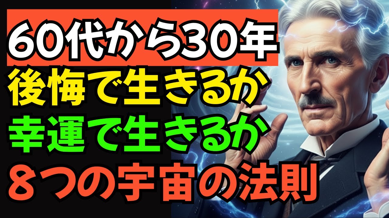 【二コラ・テスラ】60代から30年、幸運な老後を生きる人が実践する8つの宇宙の法則