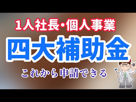 個人事業・中小向け・四大補助金・従業員0名でももらえる支援制度まとめ・小規模事業者持続化補助金・ものづくり補助金・IT導入補助金・事業再構築補助金【中小企業診断士 マキノヤ先生】第1514回