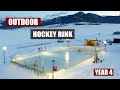DIY Outdoor Hockey Rink Year 4 | Warming House & Under Ice Lighting