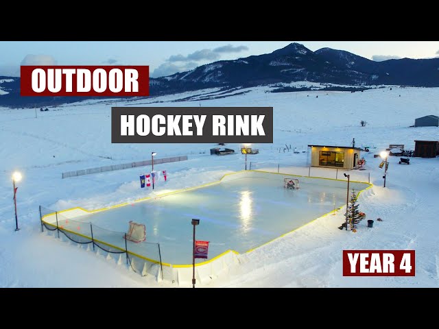 DIY Outdoor Hockey Rink Year 4 | Warming House & Under Ice Lighting