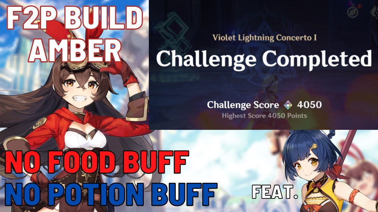 Amber vs Event Pure Electro Hypostasis | 4050 Score | Genshin Impact ...