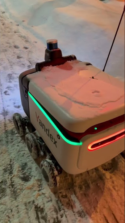 new Yandex robot Rover of the 3rd generation  model R3  delivered food to me on the street in Moscow