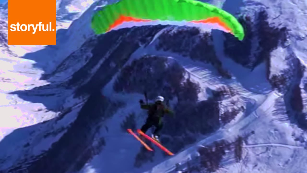 Insane Parachute Skiers Flying Over Mountains YouTube