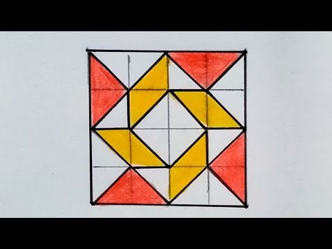 رسم أشكال هندسية متداخلة - رسم وحدة زخرفية لا نهائية - YouTube