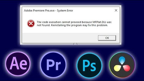How To Fix Mfplat.dll in Adobe,Premier Pro,After Effects,Davinci Rosolve,Photoshop,GTA,Roblox,Utweb