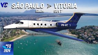 FLIGHT SIMULATOR 2024 | SÃO PAULO a VITÓRIA de PHENOM 300E ✈️