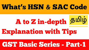 What’s HSN and SAC Code in GST,  mandatory mentioning of HSN codes in GSTR-1? Part-1 in Tamil