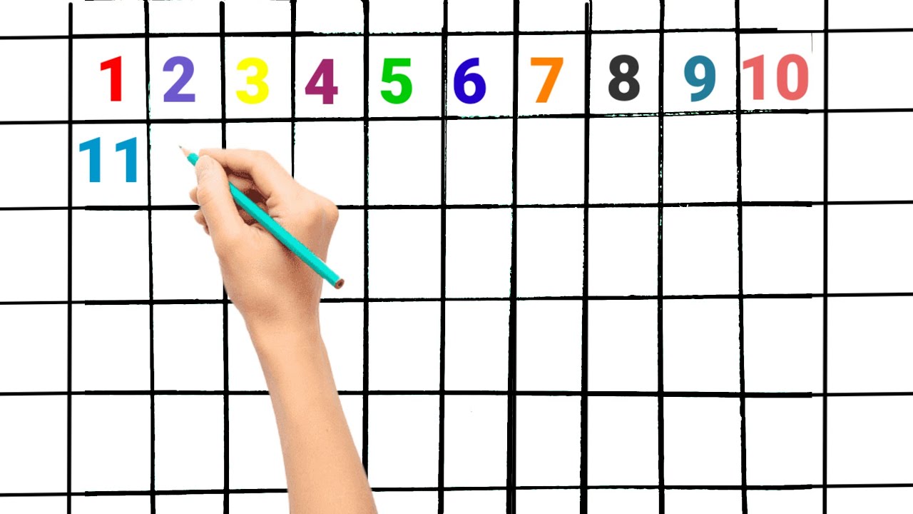 12345678910 Counting Numbers 1-50 | 1to50 Numbers Writting Practice Worksheet |Kids Math Video