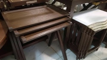 Nesting tables most popular designs | Solid wood Tables | chalk finish furniture