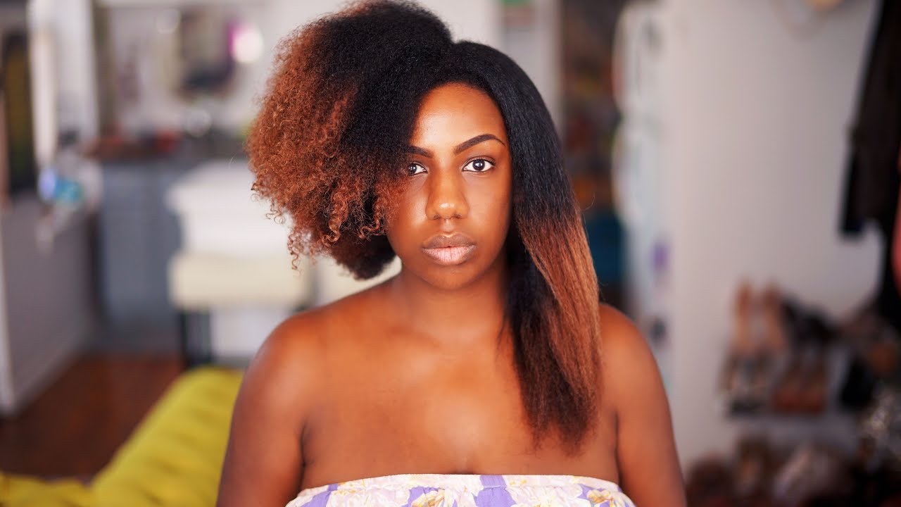 How To Straighten Your Natural Hair Without Heat Damage Youtube