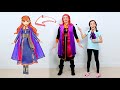 DESAFIO ARRUME-SE COMIGO - ANNA do FROZEN 2 ★ Transformei a Mamãe na Boneca da Anna do Frozen II